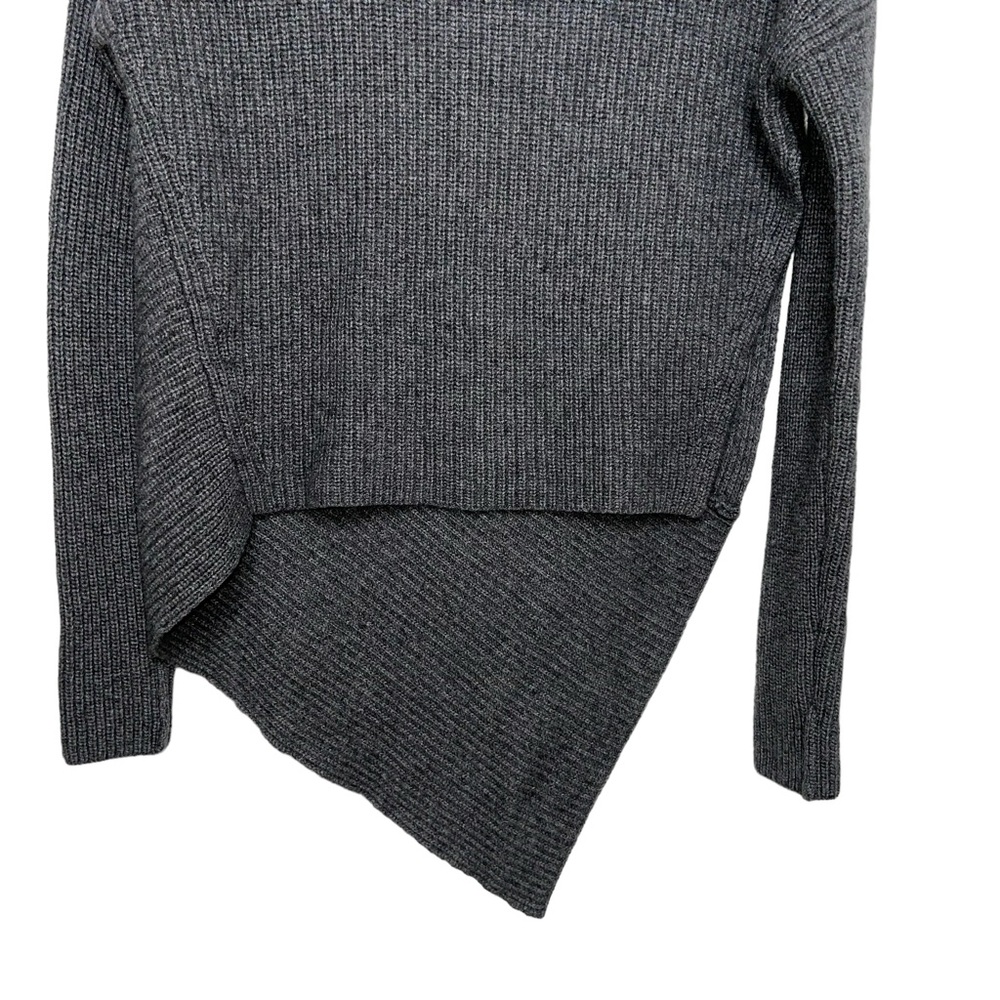 Brochu Walker Thandee Ribbed Asymmetrical Sweater Gray Woo blend Size XS - Picture 7 of 13